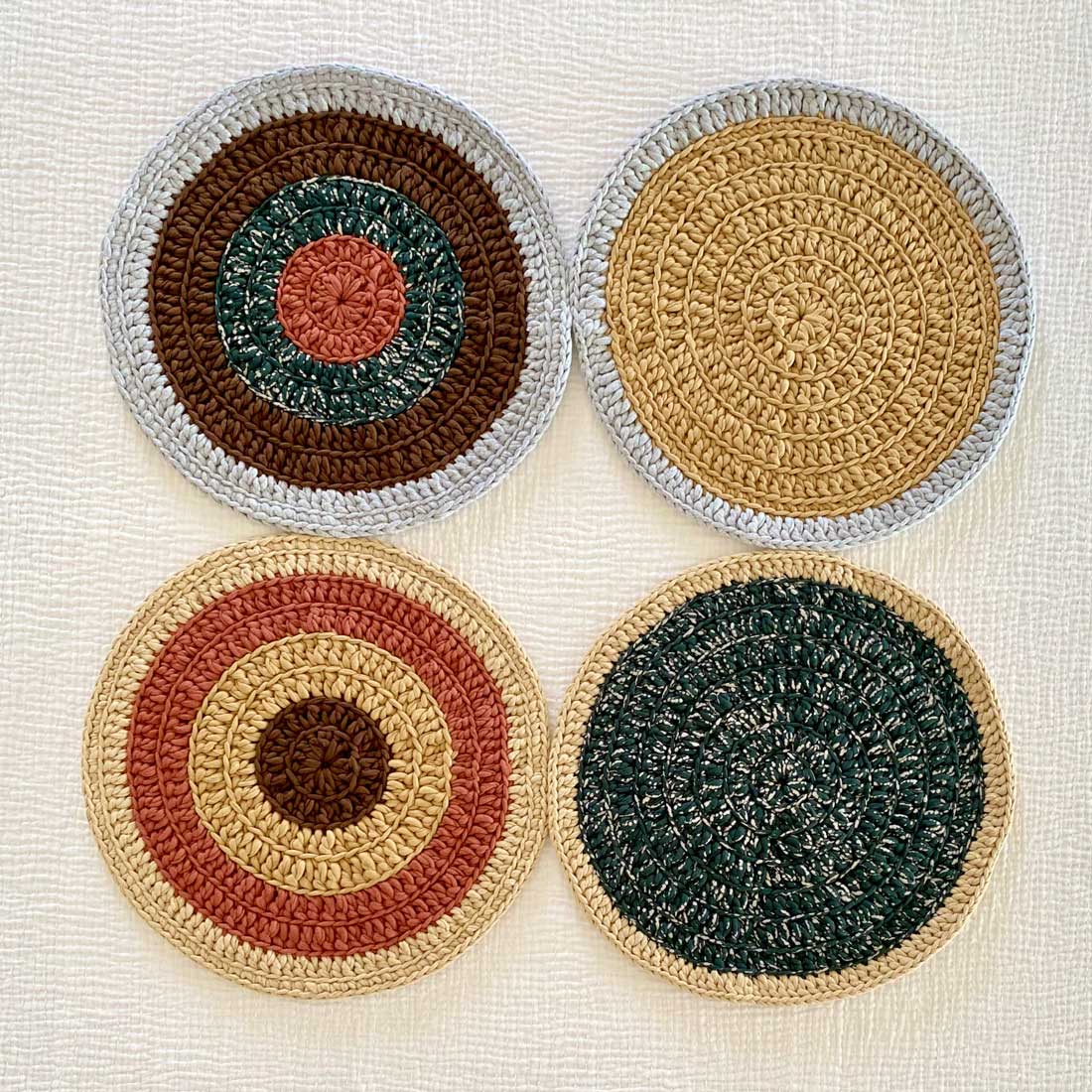 ROUND PLACEMAT(BROWN/GREEN/GRAY)