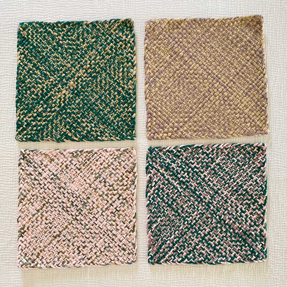 SQUARE PLACEMAT（GREEN/PINK）