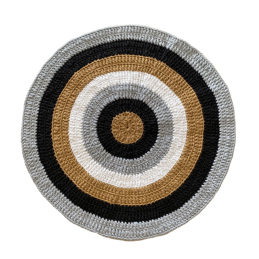 ROUND RUG（BEIGE/WHITE/BLACK/GRAY）